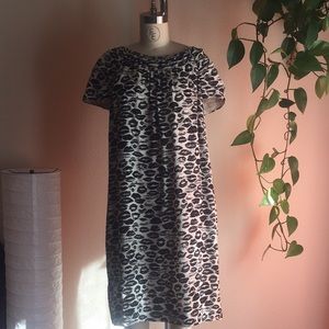 Tory Burch Black & White Kiss Print Dress